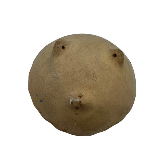 Hand Painted Tripod Bowl Mexican Folk Art Blue Terracotta Pottery 5.5" - Picture 4 of 6